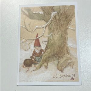 Etsy: Nearly New, Charming Gnome Art Print by James Browne